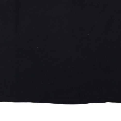Wrangler Men's Black 4XL Pocket Crew Neck Cotton T-Shirt