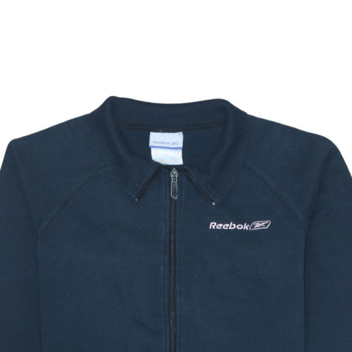 Reebok Women Navy Full Zip Sweatshirt Size M Classic Sportswear