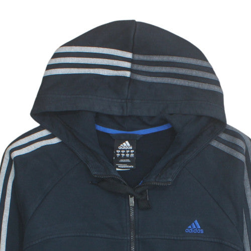 Adidas Men's Black XL Full Zip Hoodie Essentials Sportswear