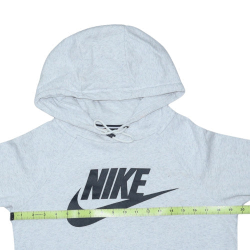 Nike Womens Grey Pullover Hoodie XS Cotton Blend Logo Sweatshirt