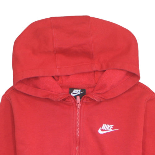 Nike Boys Red Colourblock 1/2 Zip Hoodie XL 158 Fleece Sweatshirt