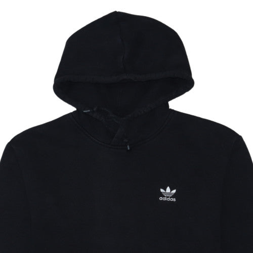 adidas Men Black Pullover Hoodie Regular Fit Size M Logo Fleece