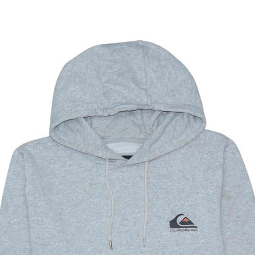 Quiksilver Men's Grey Pullover Hoodie Size L Regular Fit Fleece