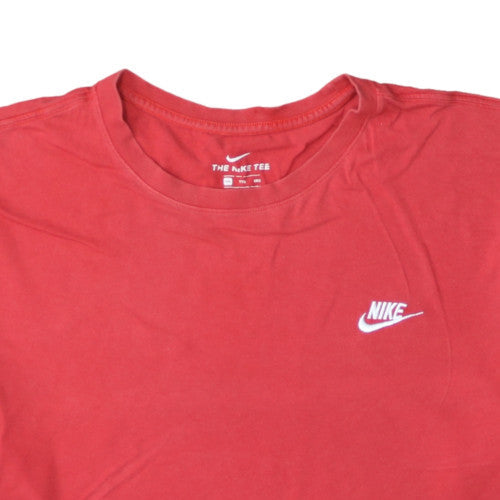 Nike Men's Red 2XL Cotton Crew Neck Short Sleeve T-Shirt