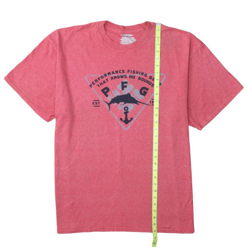 Columbia Men’s Red PFG Graphic Short Sleeve Cotton T-Shirt XL