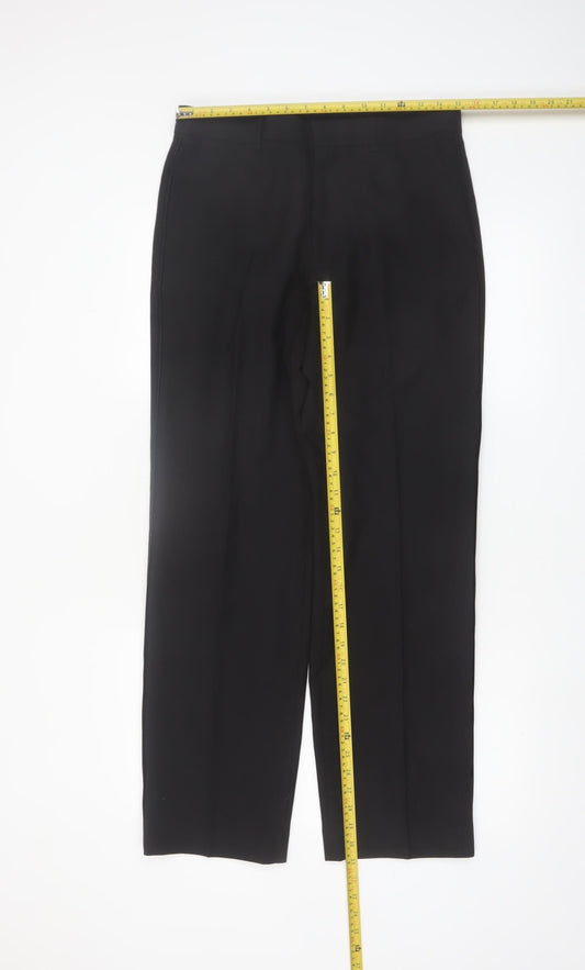 Marks and Spencer Men's Black 32x31 Regular Fit Dress Trousers