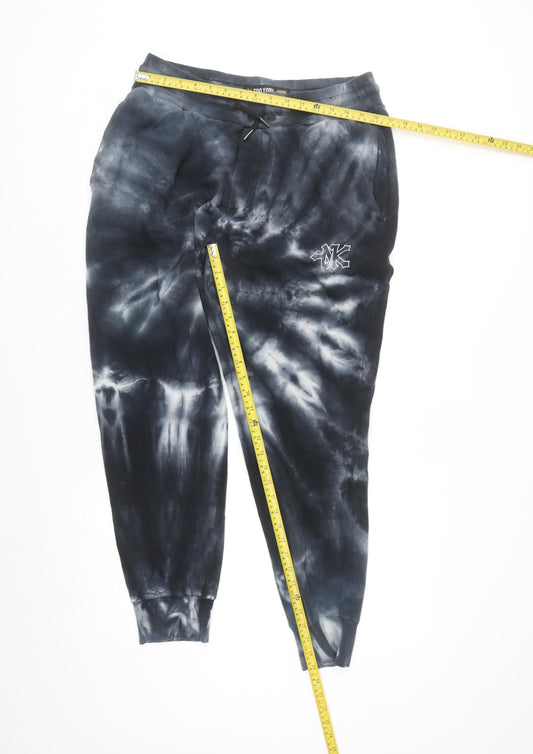 Zoo York Men's Black Tie Dye Jogger Sweatpants L Cotton Fleece