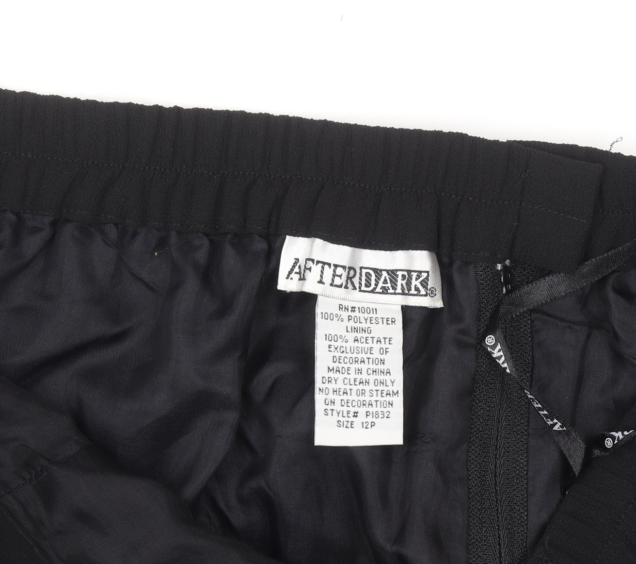 After Dark Women's Black Beaded Dress Pants Size 12 Plus