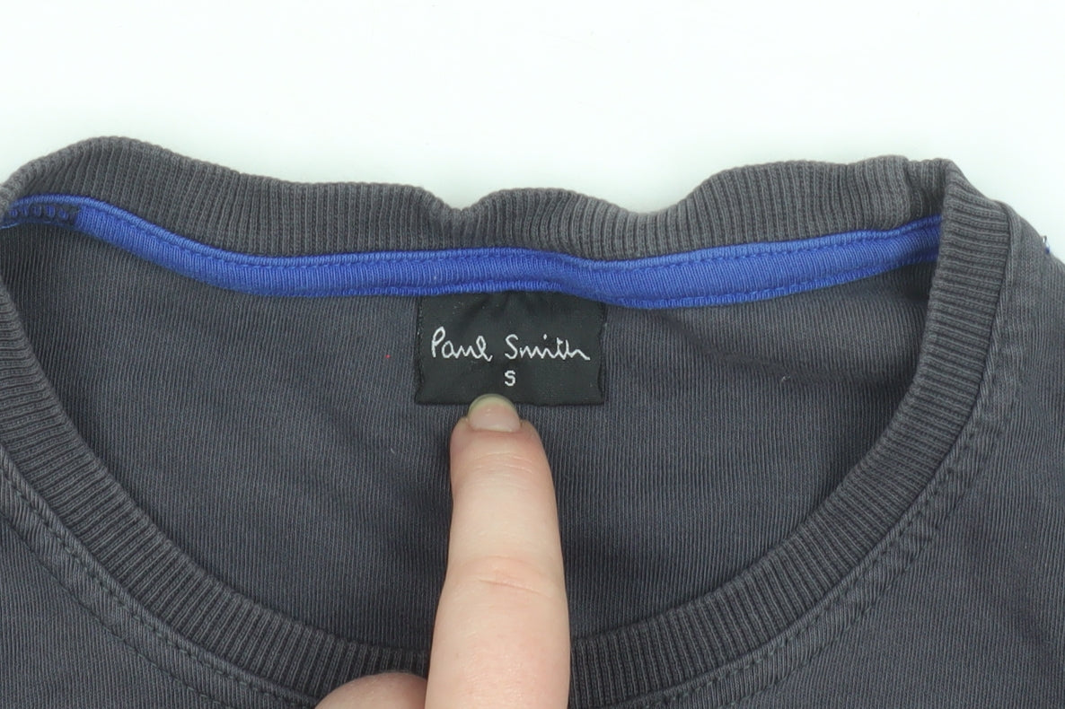 Paul Smith Men's Black Music Headphones Graphic Cotton T-Shirt Size S