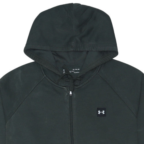 Under Armour Mens Black XL Full Zip Hoodie Fleece Coldgear