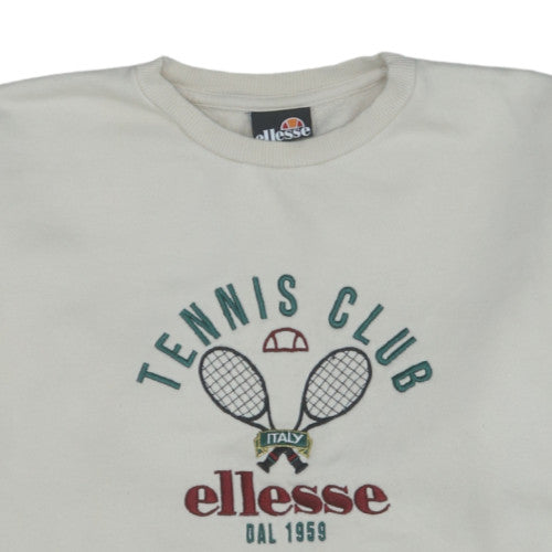 Additional view of Ellesse Women's Beige Crew Neck Tennis Club Sweatshirt UK 8