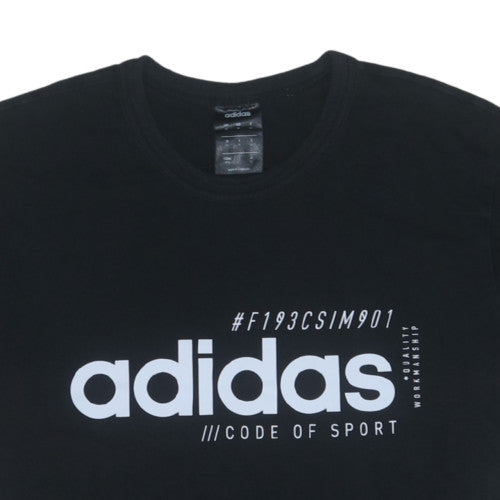 Additional view of Adidas Men's Black Logo Sports T-Shirt, size M