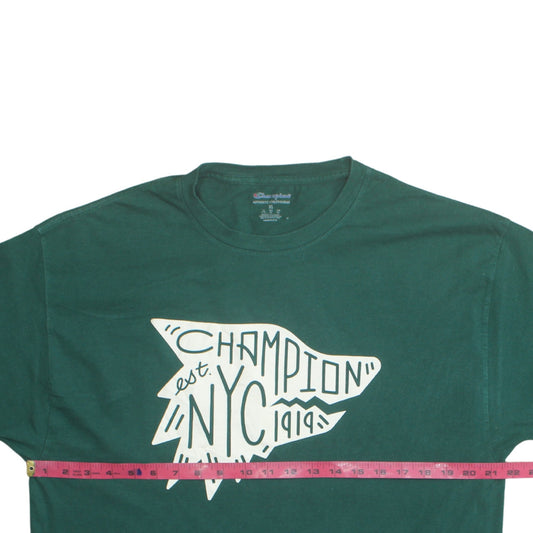 Champion Men's Green NYC 1919 Graphic Cotton T-Shirt XL