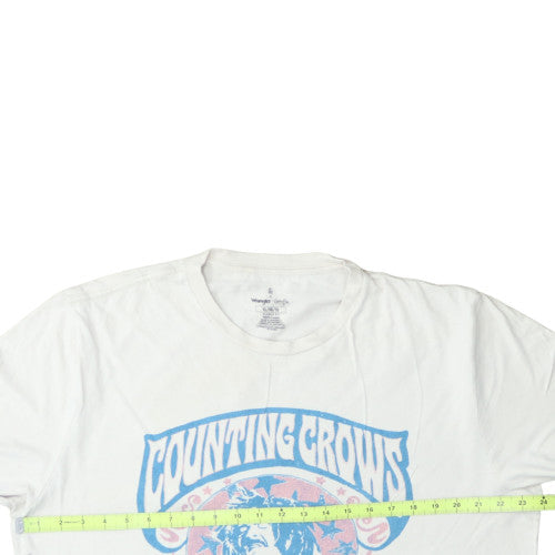 Wrangler Counting Crows Men's White XL Classic Fit Graphic Band T-Shirt