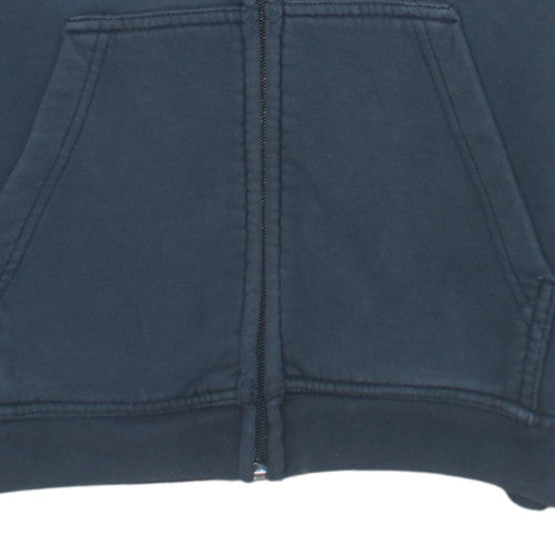 Quiksilver Teens Black Full Zip Hoodie Size 14 Cotton Blend Casual