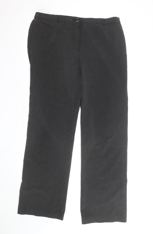 Debenhams Classics Women Black Size 12 Straight Leg Trousers