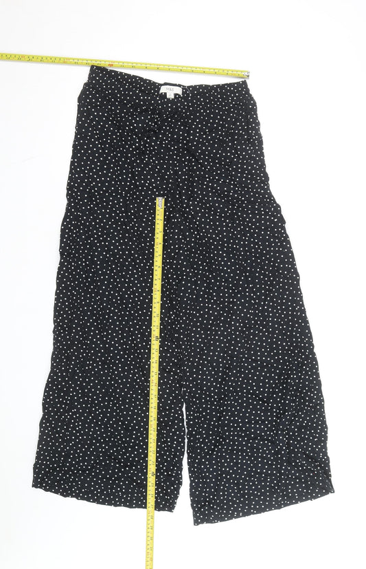 Marks and Spencer Women’s Black Polka Dot Wide-Leg Culottes Size 10