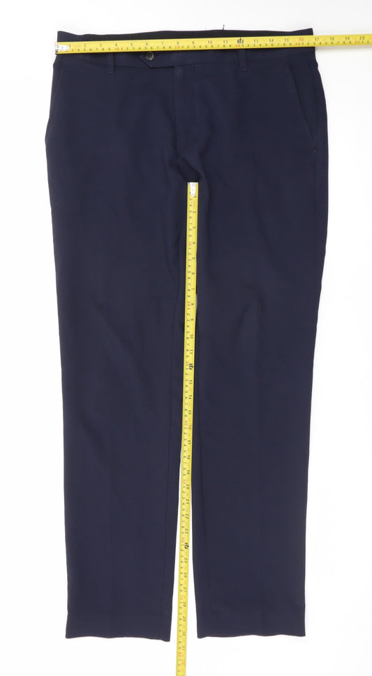 NEXT Men’s Blue Chino Trousers 32W 31L Regular Fit