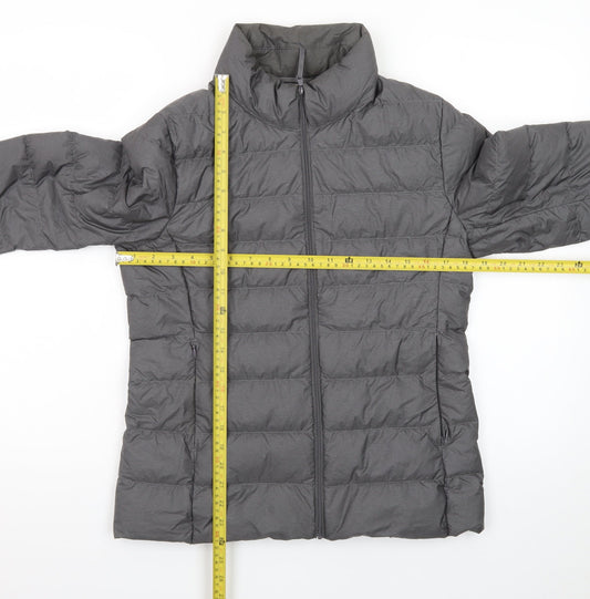 Uniqlo Men's Grey Lightweight Down Puffer Jacket M Water Resistant