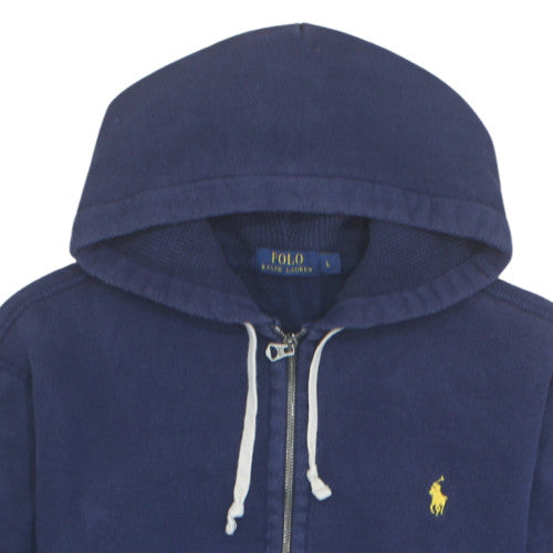 Ralph Lauren Men's Blue Full Zip Hoodie L Cotton Blend