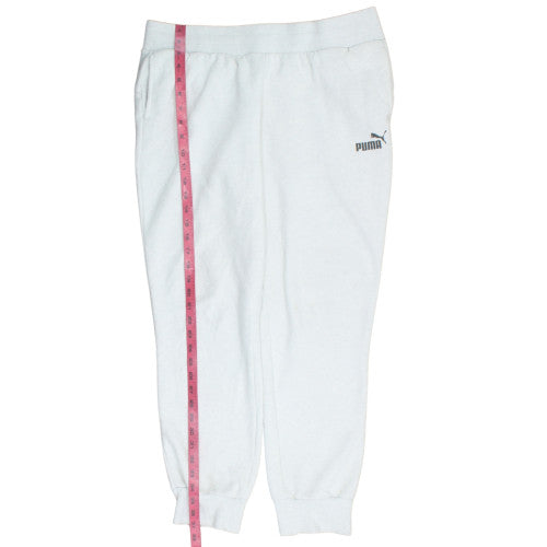 Puma Womens White XL Jogger Sweatpants Elastic Waist Casual Trousers