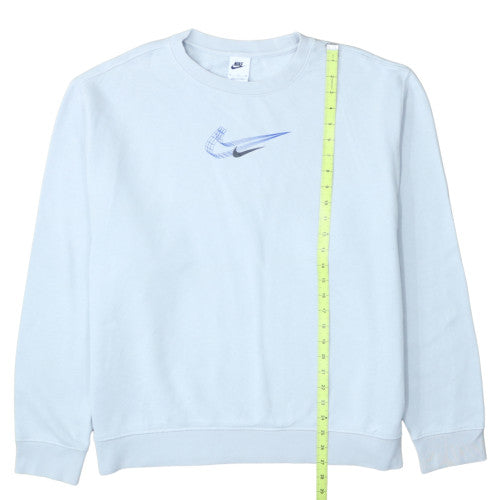 Nike Womens Blue XL Pullover Sweatshirt Crew Neck Logo Print
