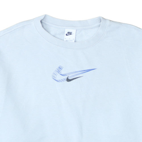 Nike Womens Blue XL Pullover Sweatshirt Crew Neck Logo Print