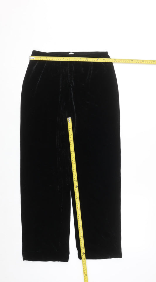 Ronni Nicole Women’s Black Velvet Stretch Trousers Size M