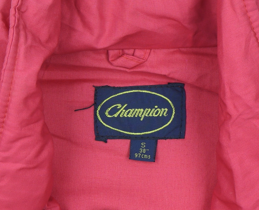 Champion Women's Red Puffer Waistcoat Size S Sleeveless Casual Warm