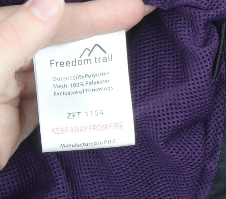 Freedom Trail Women's Black Waterproof Hooded Rain Jacket Size 18
