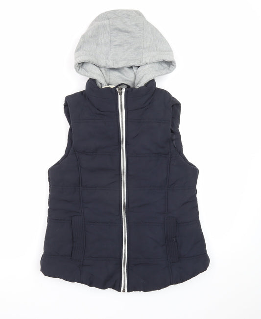 New Look Women’s Black Hooded Puffer Waistcoat UK 12