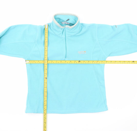 Regatta Women Blue Fleece Pullover Sweatshirt Size 10 1/2 Zip Outdoor