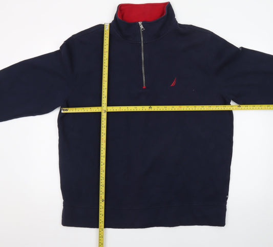 Nautica Men's Blue XL 1/2 Zip Fleece Pullover Sweatshirt