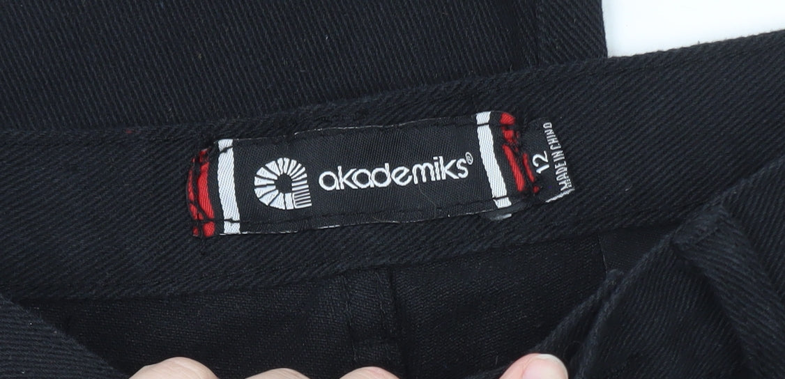 Akademiks Women's Black Cotton Bermuda Shorts Size 12