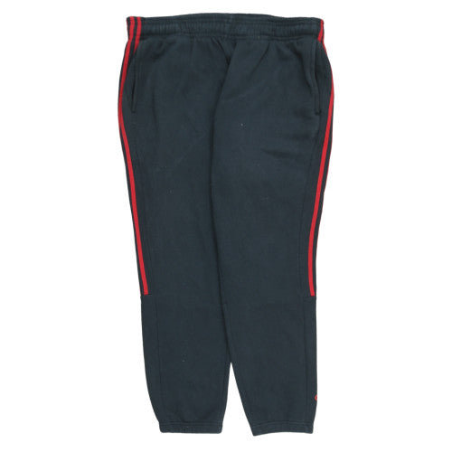 Adidas Men's Black 2XL Jogger Sweatpants with Red Stripes