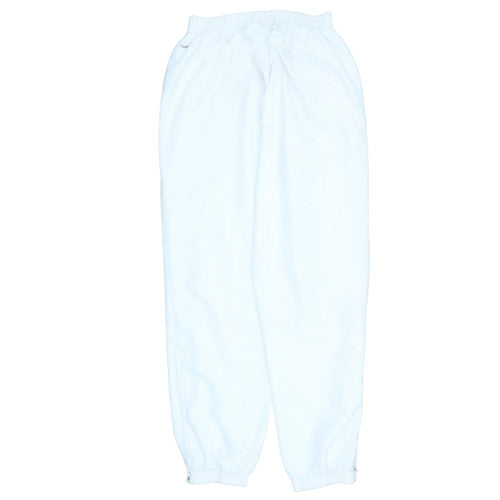 adidas Mens White Jogger Trousers Size M Elastic Waist Quick Dry