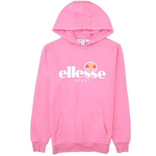 Additional front view of Ellesse Women Pink Pullover Hoodie Sweatshirt, size M, Cotton Blend