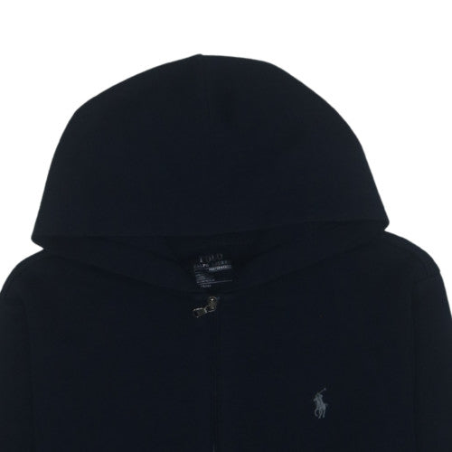 Ralph Lauren Mens Black Full Zip Hoodie Size M Fleece Logo Performance