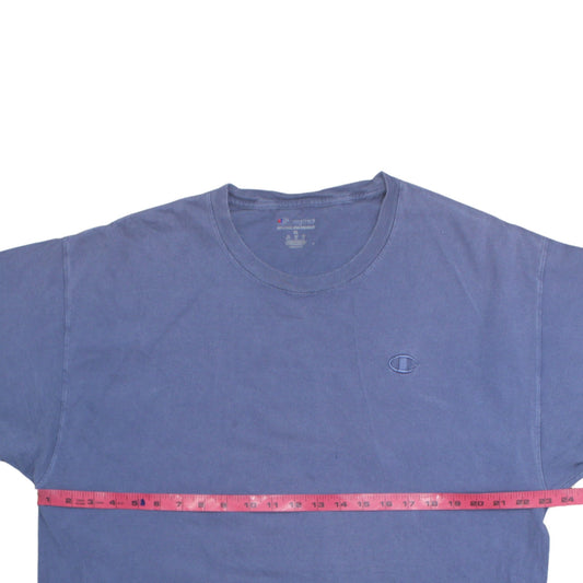 Champion Men's Blue XL Crew Neck Cotton T-Shirt