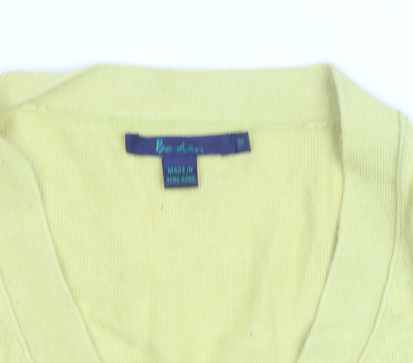 Boden Women’s Yellow V-Neck Long Sleeve Cardigan Size 12