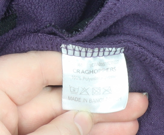 Craghoppers Womens Purple Fleece Jacket Size 14 Full Zip Outdoor Warm Layer