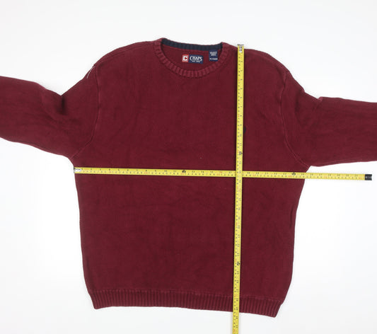Mens UK Size XL Chaps Red Pullover Jumper