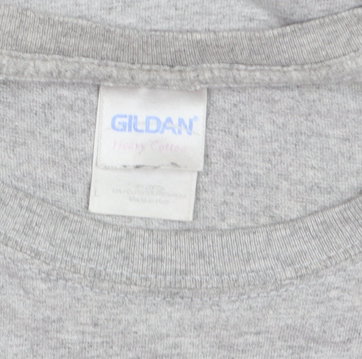 Mens UK Size L Gildan Grey T-Shirt