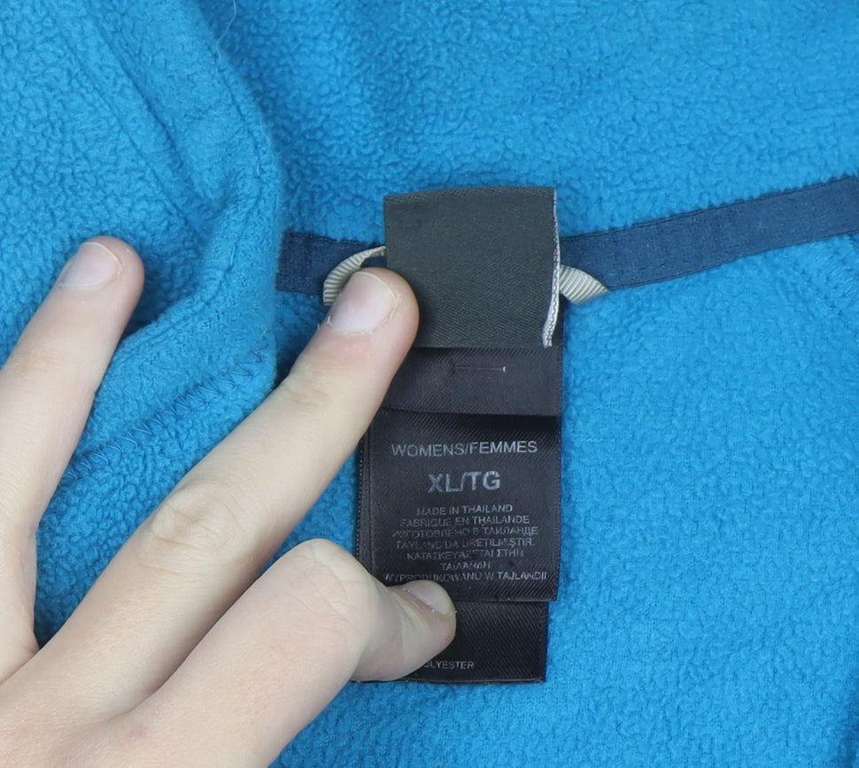 Additional view of The North Face Blue Fleece Full Zip Sweatshirt XL unisex outdoor