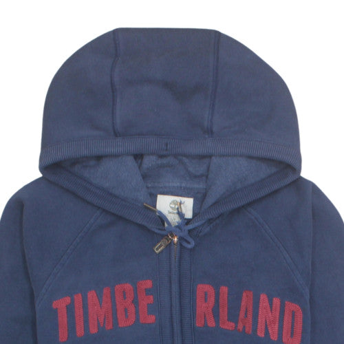 Timberland Men's Blue Full Zip Hoodie S Classic Logo Fleece