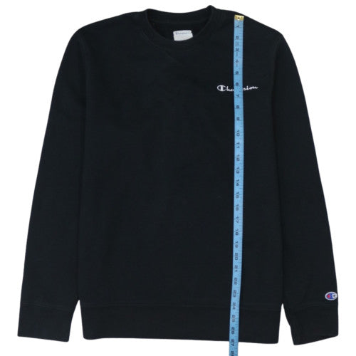 Champion Men's Black Pullover Sweatshirt L Crew Neck Fleece