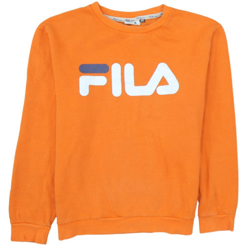 Additional front view of Fila Classics Orange Crew Neck Sweatshirt women’s medium cotton blend
