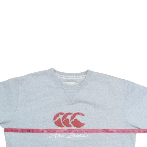 Canterbury of New Zealand Men's Grey Cotton Crew Neck Sweatshirt L
