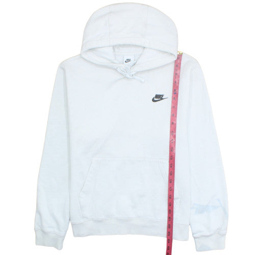 Nike Men's White Pullover Hoodie M Fleece Regular Fit