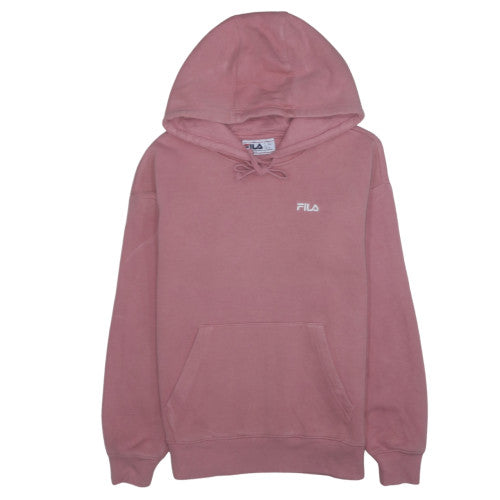 Additional front view of Fila women’s pink pullover hoodie, size S, cotton blend casual
